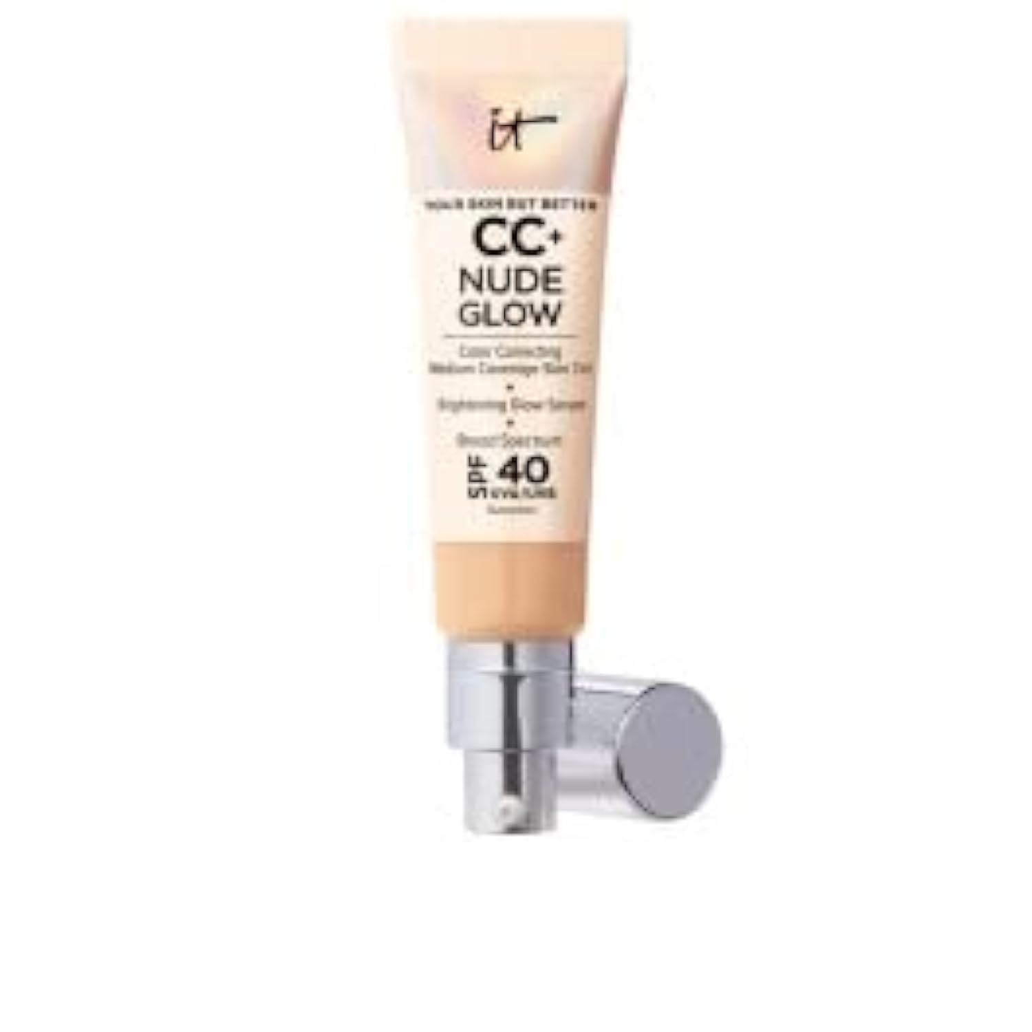 IT Cosmetics SPF40 CC+ Nude Glow Lightweight Foundation Plus Glow Serum 32 ml, Medium
