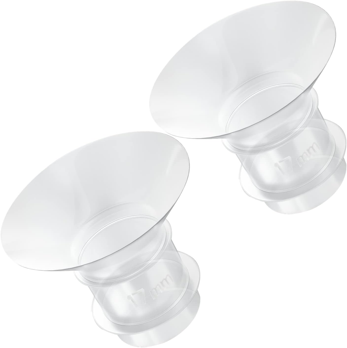 2PCS Flange Insert 17mm Compatible with Medela/Spectra/Willow/TSRETE/Momcozy S9/S12/S9Pro/S12Pro Breastpump 24mm Shields, Reduce 24mm Nipple Tunnel Down to Correct Size, Pump Parts Replace