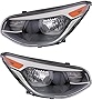 Garage-Pro Headlight Assembly Compatible with 2014-2016 Kia Soul Halogen, Standard Type - CAPA, Set of 2, Driver and Passenger Side, Clear Lens; Black Interior