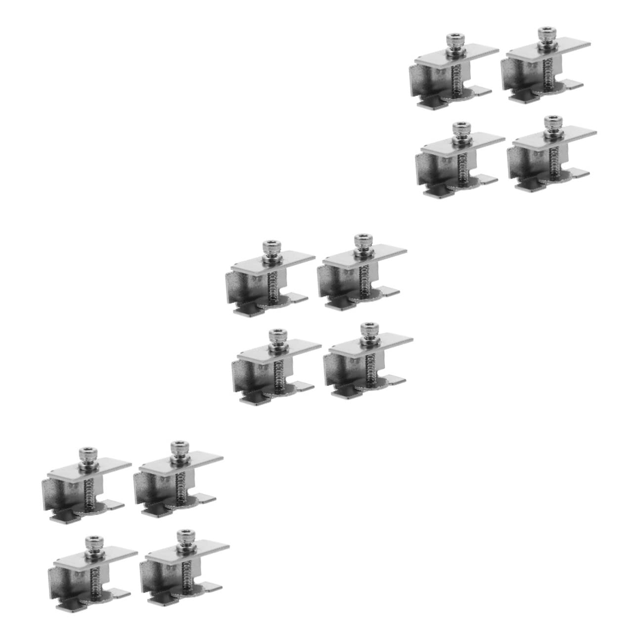 PLAFOPE 12 Stk 3d Drucker Zubehör Druckerplattformklemmen Bettklemmen Für 3d-drucker Bettfixierer Aus Glas Verstellbarer Druckerbett-clip Druckerglas Rostfreier Stahl Glasclip Einstellbar