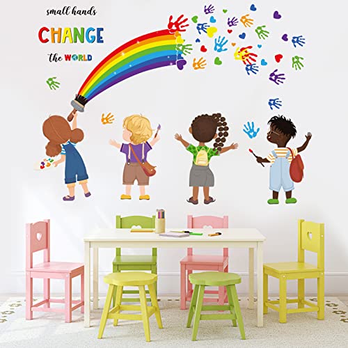 decalmile Small Hands Change The World Vinilos Decorativos miniatura 2