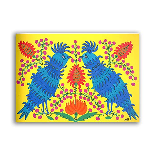 Cadeau Maria Primachenko Deux cerfs-volants tableau d'art ukrainien célèb