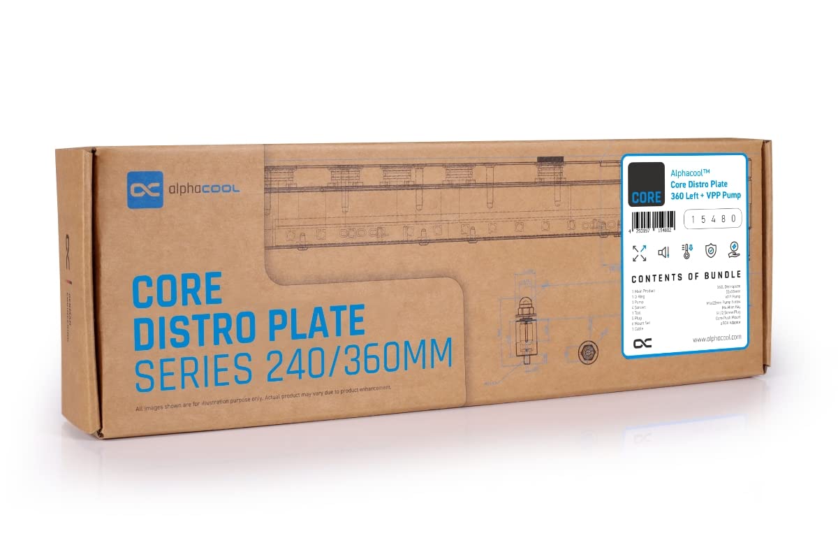 Amazon.co.jp: Alphacool Core Distro Plate 360 左 VPPポンプ付き 