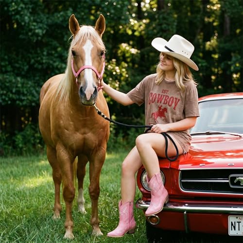 Image of Rhinestone Ankle Cowboy Boots for Women Embroidered Short Cowgirl Boots with Low Heel Side Zipper Comfortable Chunky Heel Western Booties for Prom Party Wedding Pull On Shoes