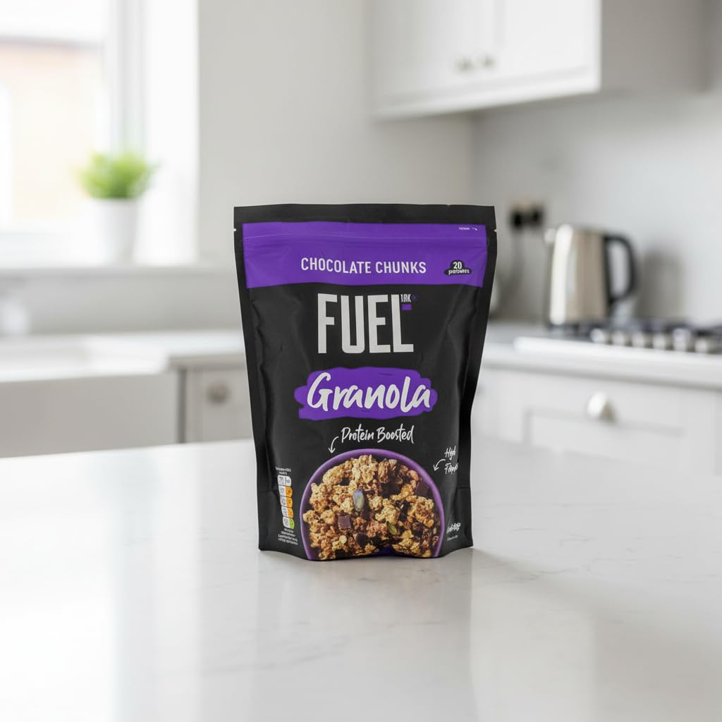Granola con Proteínas Sabor Chocolate - Pack Ahorro 1kg | 15g de Proteína por Ración - Alta en Fibra - Apta para Veganos - FUEL10K - Desayuno Saludable y Energético con Avena Integral - NEXU