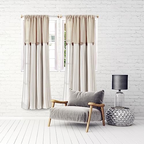 Amazing Drapery Hardware White Swivel Sash Curtain Rods With Brass Ends, Set Of 4 thumb #6