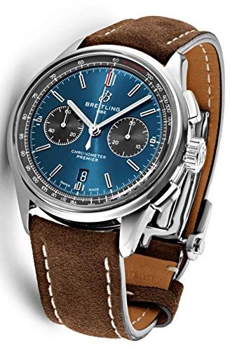 Breitling Premier B01 Chronograph Automatic Chronometer Blue Dial Men's Watch AB0118A61C1X32