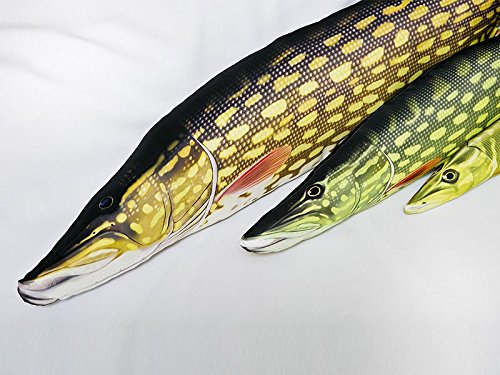 Kissen Fisch der Hecht Giant 110 cm Kuschelfische Kuscheltie Kopfkissen Plüschtier – Bild 4