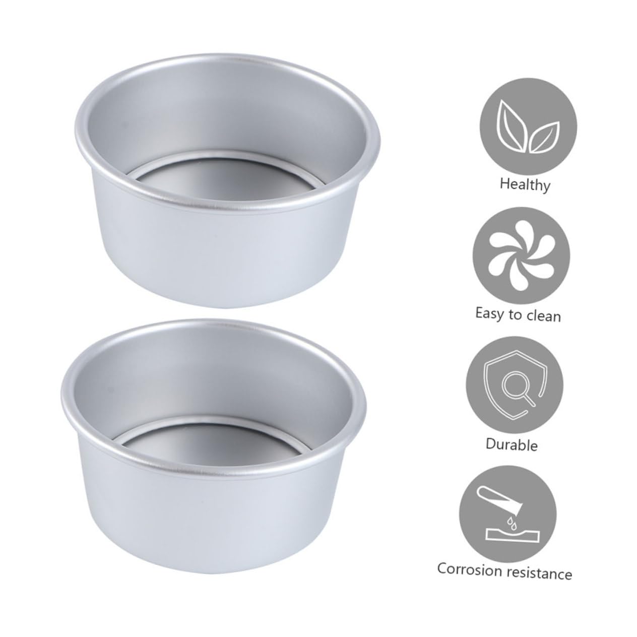Cabilock 8pièces Moules à Tarte Fond Amovible Ronds Métal Pour Cuisson Four Moule à Gâteau Profond Antiadhésif