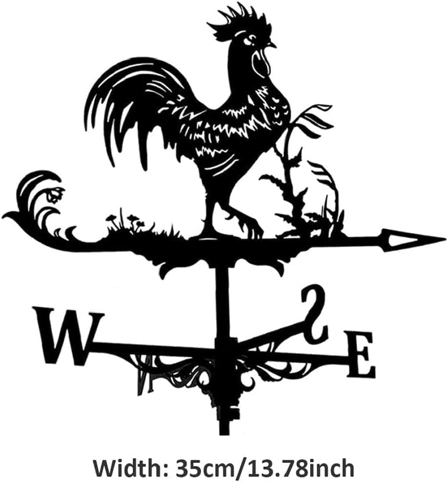 装飾ベーンウェザーベーンマウントガーデンファームデコレーション、ステンレススチールウェザーベーンファームハウスシーン風向インジケータ