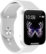 Bouncefit D20 Y68 Fitness Band Smart Watch for Men, Women, Boys, Girls, Kids – Single Touch Interface, Water Resistant, Workout Mode, Quick Charge Sports Smartwatch – White