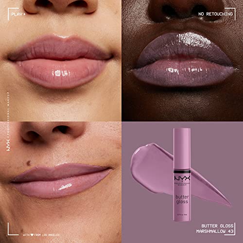image for NYX PROFESSIONAL MAKEUP Butter Gloss, Non-Sticky Lip Gloss - Marshmall