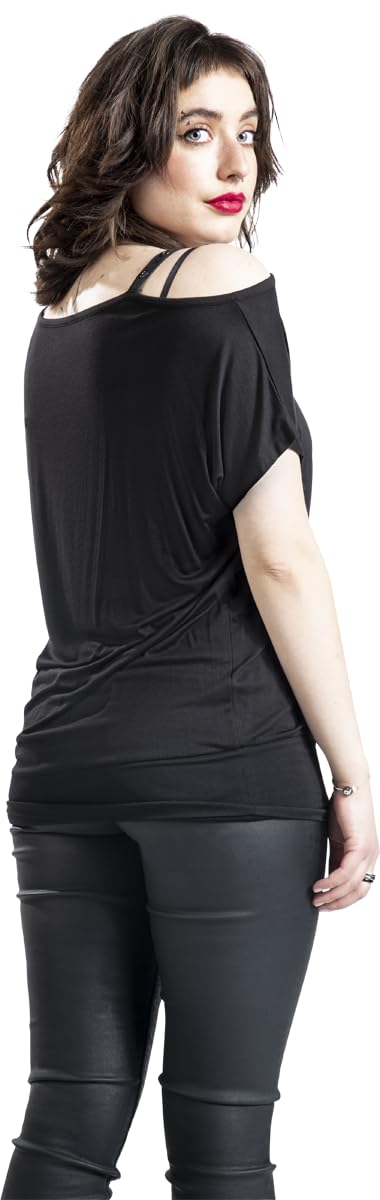 Black Premium by EMP Mujer Camiseta One-Shoulder-Shirt Negro