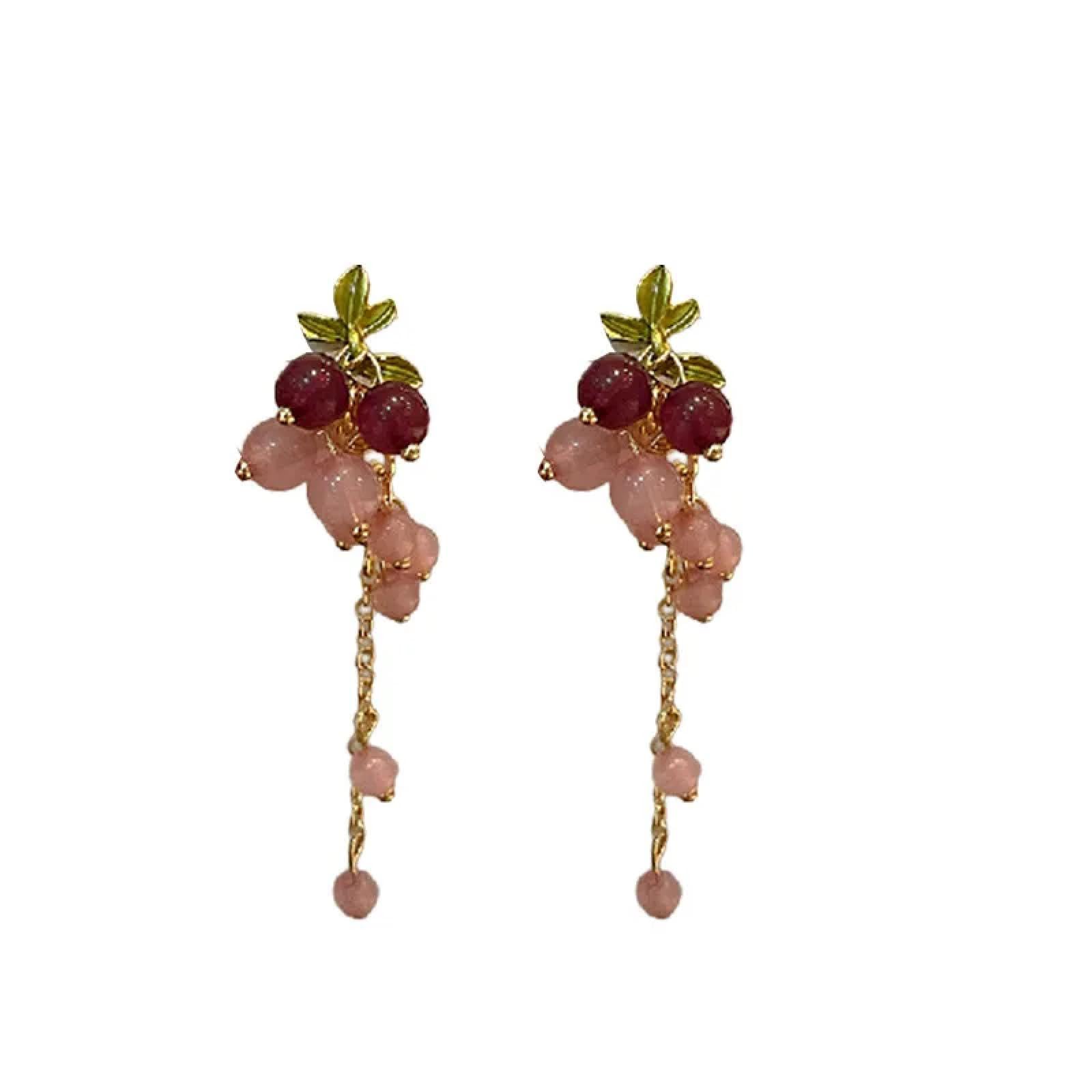 Boucles d'oreilles mariage anti-douleur légères à motifs géométriques et feuilles