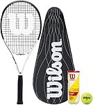 Wilson Federer Tour XP Tennis Racket, Performance Cover & 3 Championship Tennis Balls (L2 (4 1/4"))
