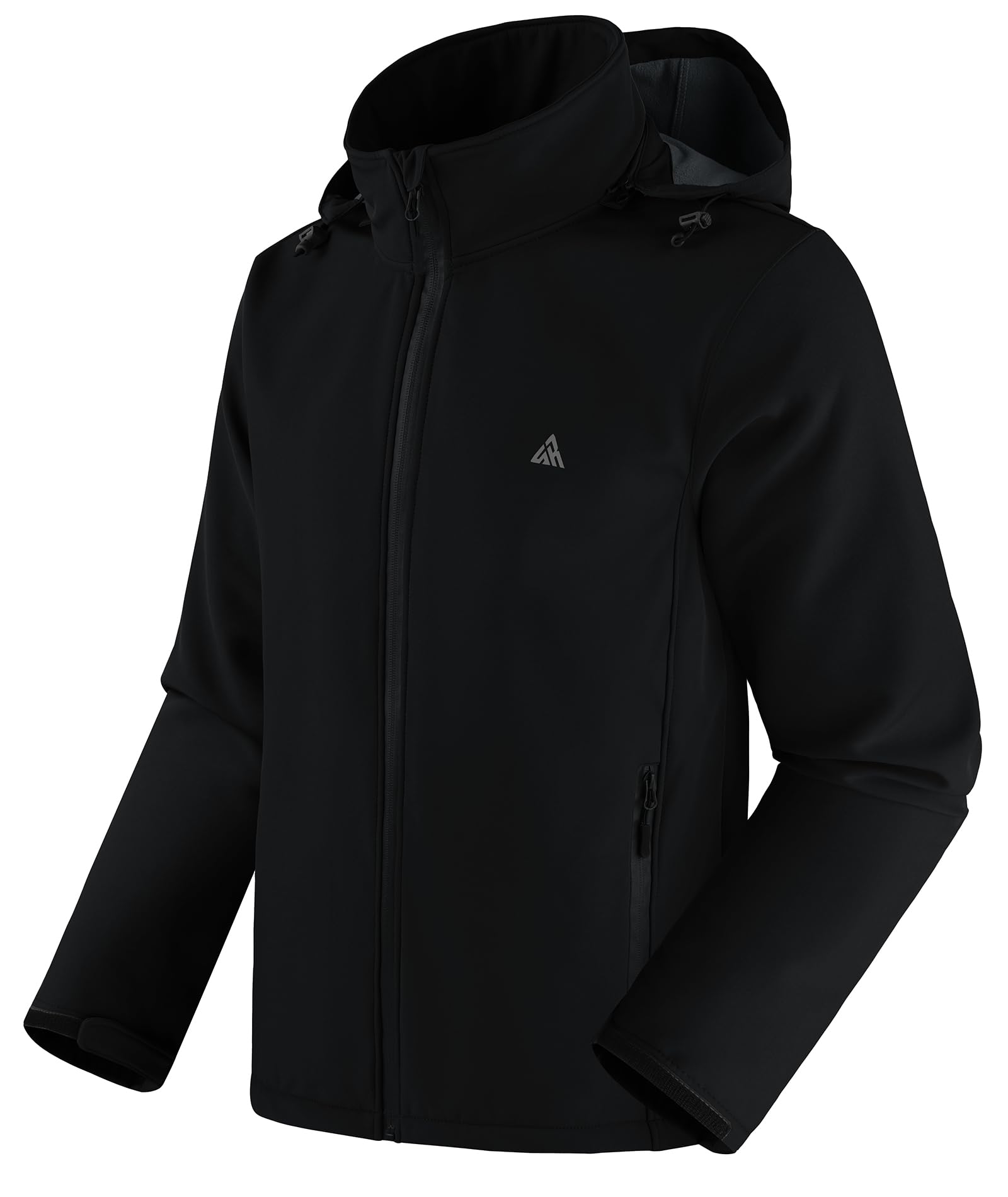 SwissWell Softshelljacke Herren Wasserdichte Winddichte Übergangsjacke Atmungsaktive Funktionsjacke mit Kapuze Outdoor Jacke Herbst Winter Windbreaker für Wandern Fahrrad Camping