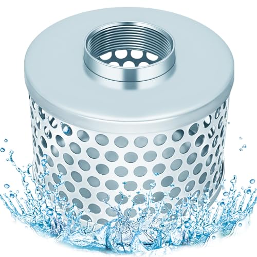 3 Inch Round Suction Strainer, 9.5mm Holes, Water Pump Intake Screen, NPT