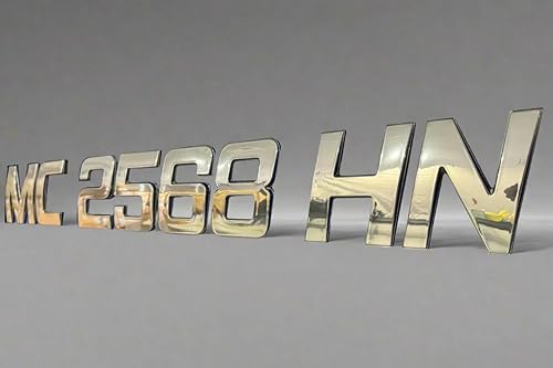 Miniatura 3 de Números y letras de registro de barco | Letras de emblema cromado de grado marino | Resistente a la intemperie y a los rayos UV