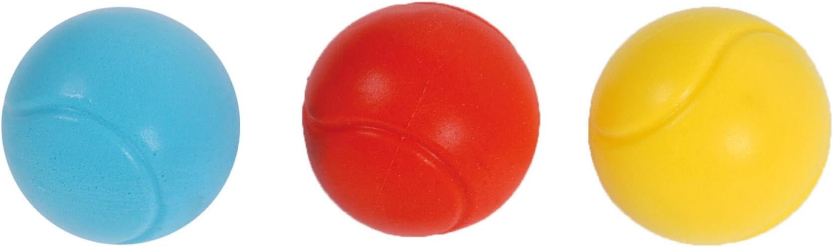 Pack of Three Soft Ball Set for Children - 70mm Soft Foam Tennis or Cricket Balls, Soft Balls for Children’s Games, Sponge Ball for Kids Playtime - Comes in Blue, Yellow and Red