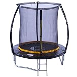 AVC Designs Fitness 6ft, 8ft, 10ft & 12ft Trampoline Round Inc Net & Ladder (2025 Curved Shape) (6FT)