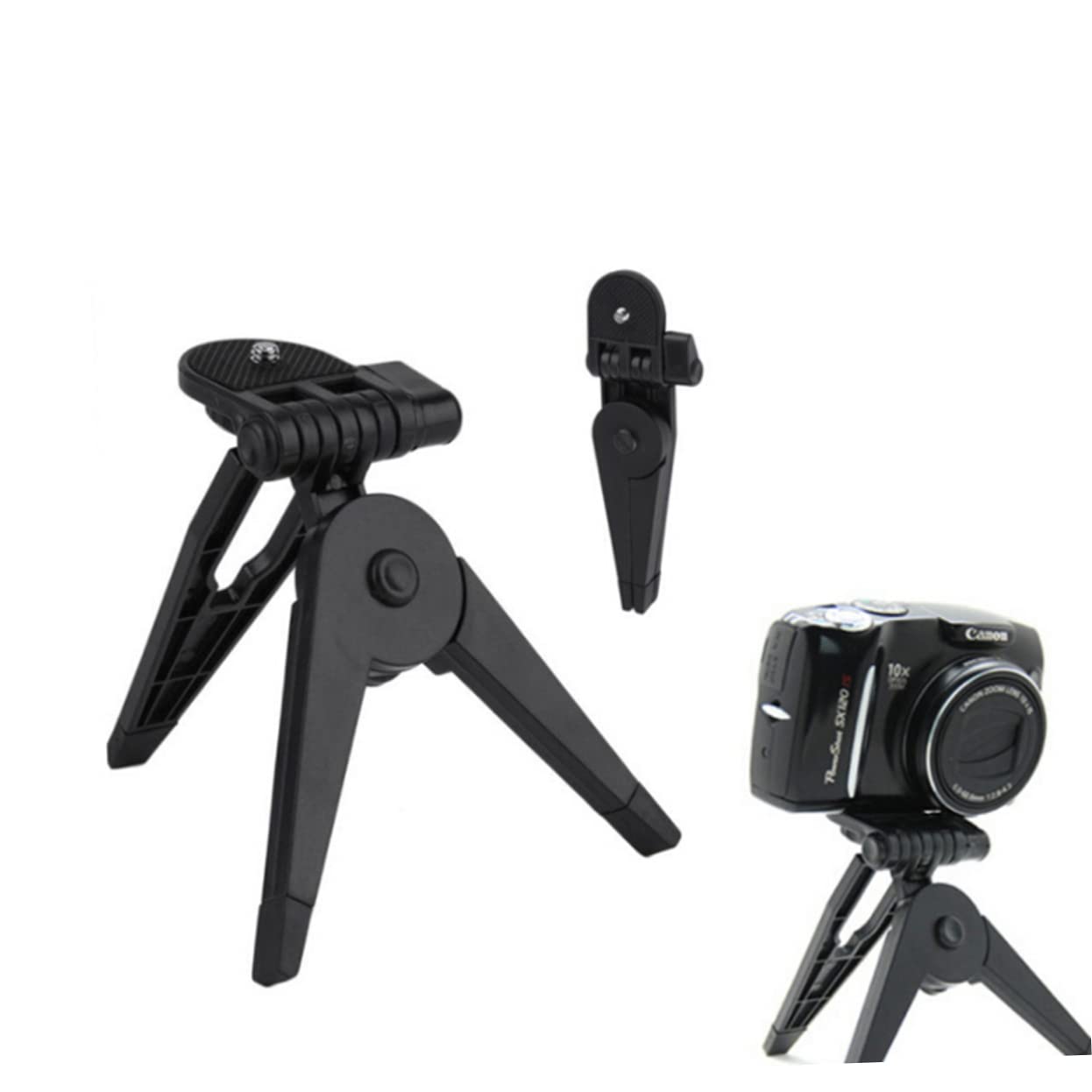 Holibanna Aluminum Mini Tripod Stand for Action Camera Mount Selfie Stick Accessory Camera Tripod for
