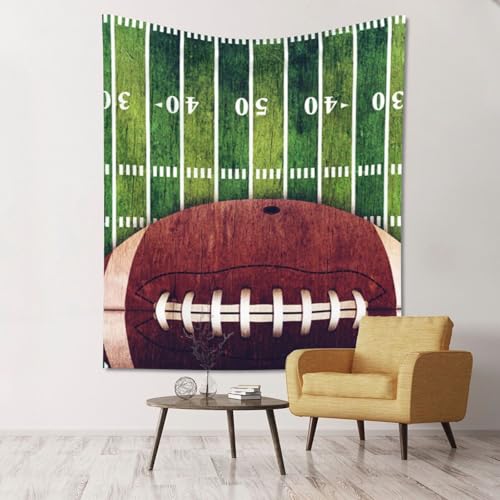 Tapisserie imprimée terrain de football américain, le cadeau idéal pour adolescent et fan de sport