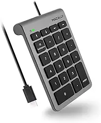 Teclado numérico USB C com fio para Mac - teclado USB de 10 teclas, teclado numérico tipo C, teclado numérico para teclado e teclado numérico para laptop, MacBook Pro/Air, iMac e PC - teclado numérico