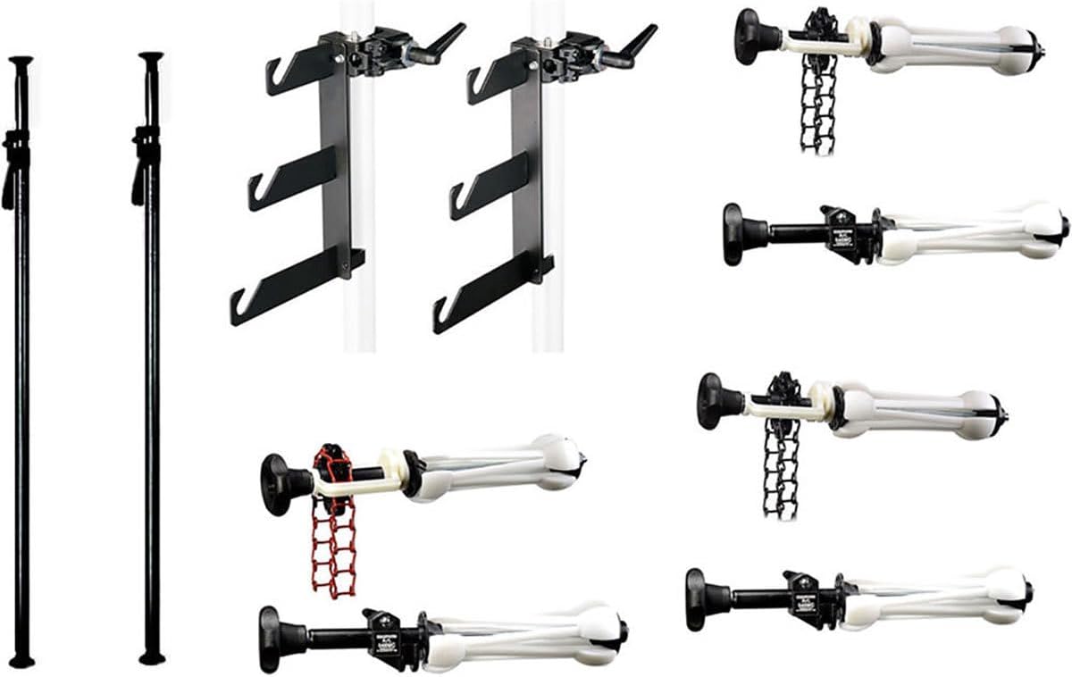 Complete Deluxe AutoPole/Expan Background Set with Deluxe Black AutoPoles, Background Holder Hook Set and 3 Expan Sets