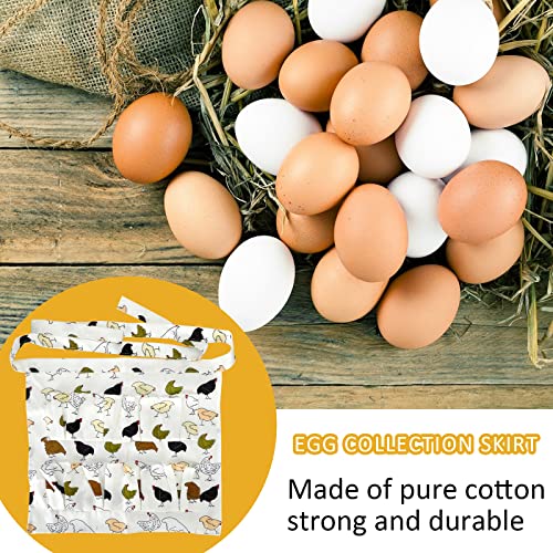 Worukio Cute Egg Apron Egg Collecting Apron Egg Shatterproof Dress Multi-Pocket Egg Holding Apron Chicken Coop Egg Gathering Apron With 8 Deep Pockets #TOP3