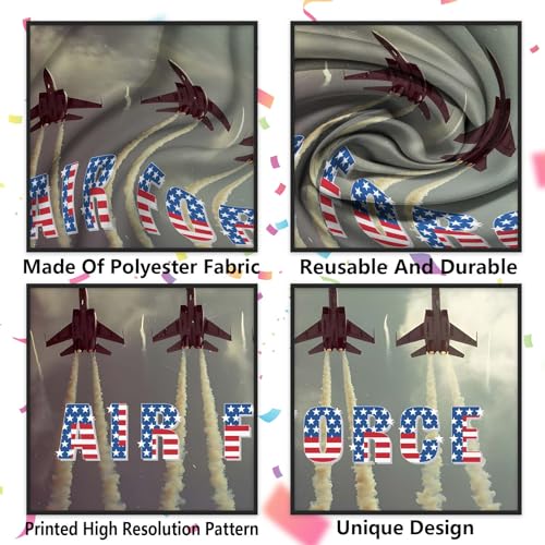 Image of B-Bn-059 US Air Force Banner Fighter Aircraft Armed Vintage Backdrop Decorations for Veterans Day American Military Veteran Retire Banner Photography Background Booth Props Decorations Supplies
