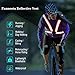 Famnosta Running Reflective Vest Gear 3 Pack Adjustable Safety Vest for Women Men High Visible Reflective Straps Vest for Running Cycling Motorcycling (Green,Blue,Grass Green)