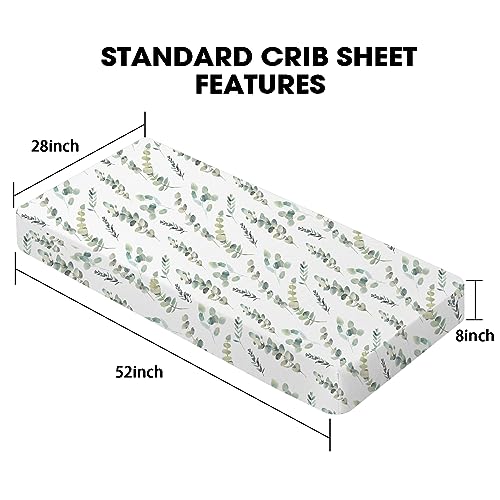 Image of Little Grape Land Crib Sheets for Boys and Girls, 2pk Baby Crib Fitted Sheet for Standard Size Crib and Toddler Mattress, Super Soft Baby Sheet