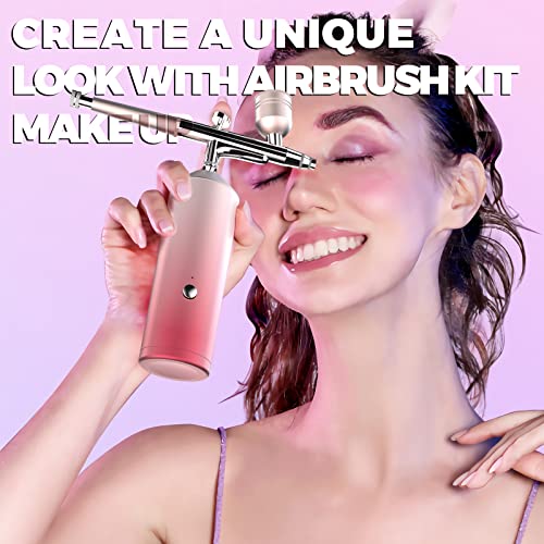 Cenoz Airbrush Makeup Kit, Cordless Airbrush Kit, Portable Handheld Mini Nail Airbrush Machine, Makeup Sprayer Airbrush Kit, Air Brushes For Painting, Barber, Nail Art, Makeup, With 2 Capacity Cups #TOP5