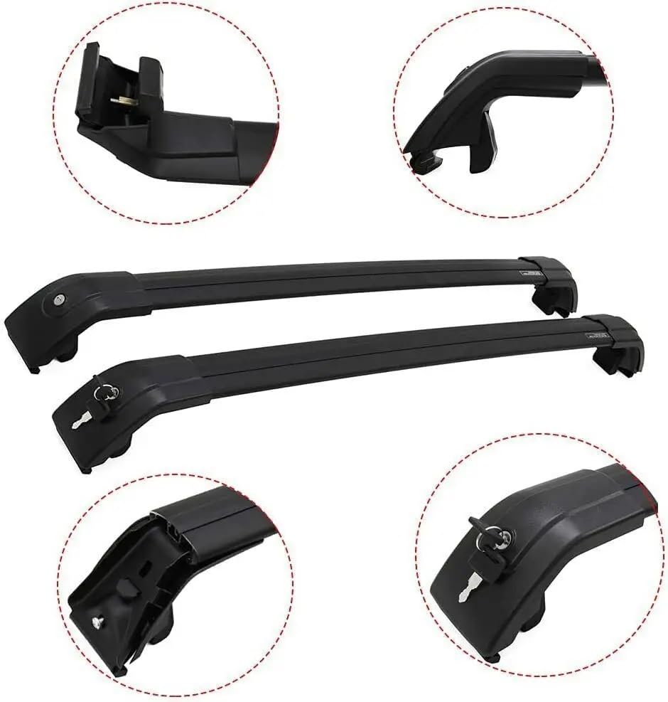 Barres De Toit Apline ACE-2 Compatibles Peugeot 3008 2020-2024 - Porte-Bagages Robuste Gris Railing