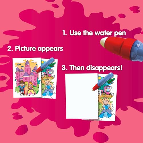 Galt Water Magic Fairytales Reusable Fairytale Colouring Books for Children Reusable Pictures for Kids to Colour Magically Reveal Hidden Pictures with Water Pen - Image 2