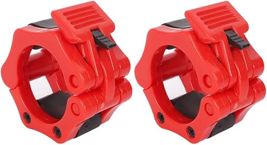Protoner Fitness Olympic Rod Lock Barbell Clamp Collar Quick Release Pair of Locking Weight Clips Fit 2 Inch Barbell Lock ...