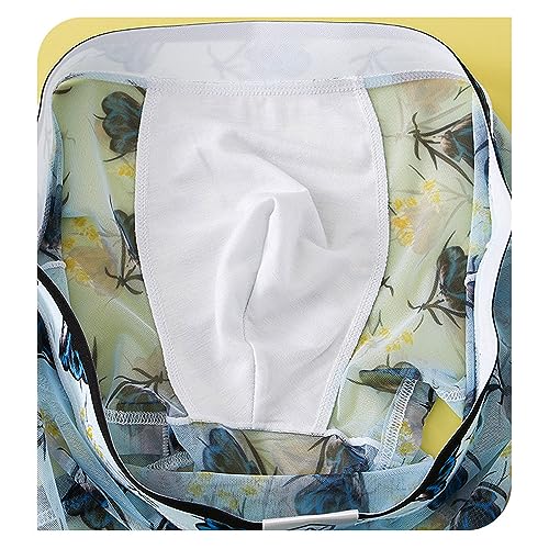 Letuwj Ultra-thin Printed Ice Silk Men's Underwear Boxer Briefs Summer4