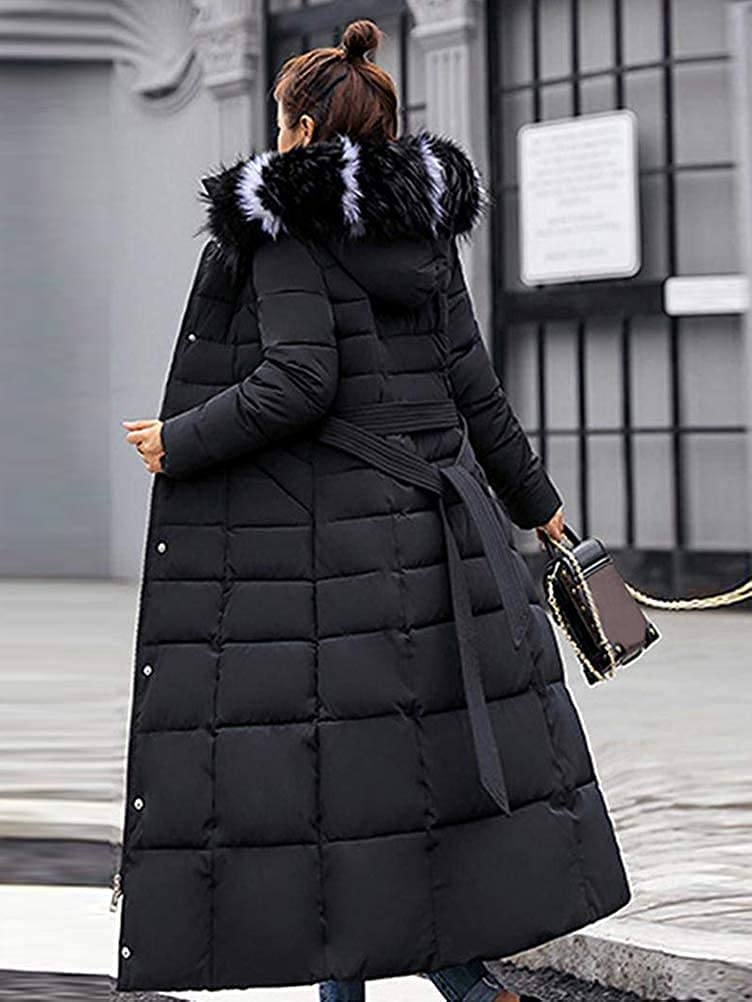 Onsoyours Femme Doudoune Longue Hiver Chaud Veste Matelassee Parka à Capuche Manteau Élégant Casual