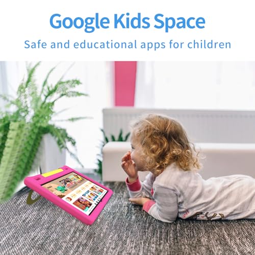 Image of JREN Tablet for Kids｜10 Inch 64GB Android 14｜Octa-core｜64GB｜WiFi ｜Bluetooth｜Parental Control｜Kids Content｜Children Tabletas Rose