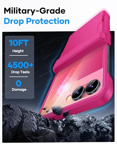 Image of ASAFCASE for Samsung Galaxy Z Flip 7 Case with Card Holder (3 Cards), Pink | Hinge Protection, Outer Screen Protector, Shockproof Rugged Phone Protective Cover Wallet Case for Samsung Galaxy Z Flip 7