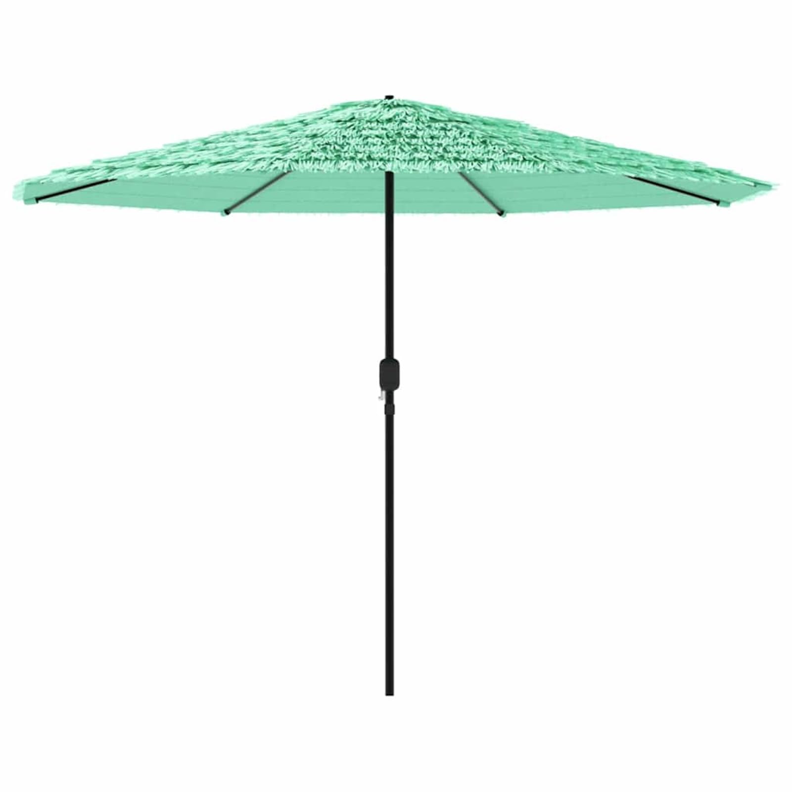ATOMSTACK MAKER Parasol ogrodowy 248 x 248 x 248 cm ze stalowym masztem (38 mm), 8-warstwowy dach ze słomą i mechanizmem korbowym – brązowy, ochrona przed promieniowaniem UV i deszczem, na taras