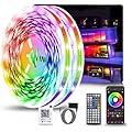 NBBUFF Led Lights for Bedroom 300FT (2 Rolls of 150FT), RGB Led Strip Lights with Music Sync Color Changing, Remote & App Controll Led Lights for Room and Party, Super Long LEDs for Bedroom Ambiant