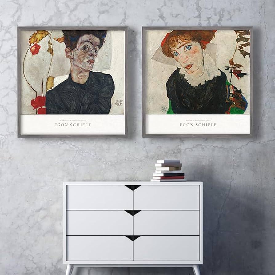 エゴン・シーレ Egon Schiele ポスター額付き Amazon.co.jp: ROSSO GRAFICO エゴンシーレ ポスター ほおずきの