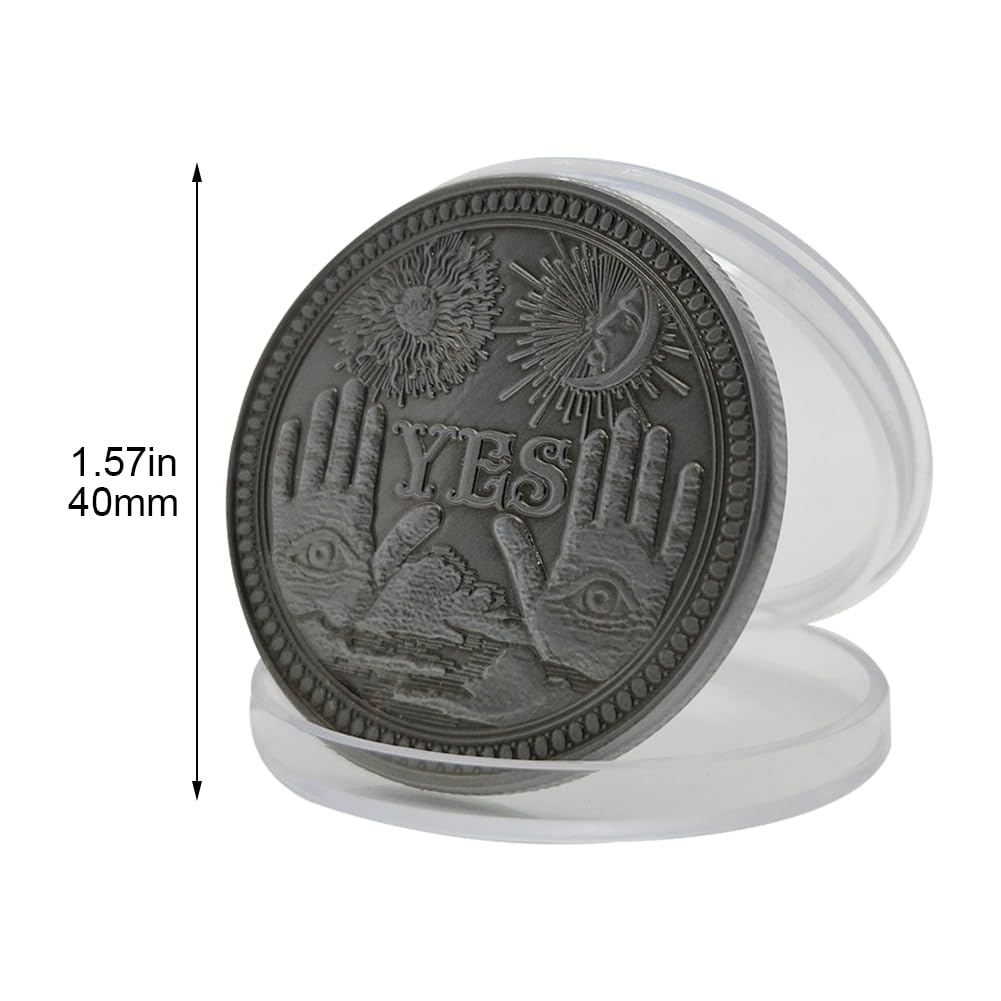 Patrón 1pc Sí No Desafío Cráneo De La Moneda, Estereoscópica Cobre Antiguo Recuerdo Colección De Moneda para Toss Game Collector
