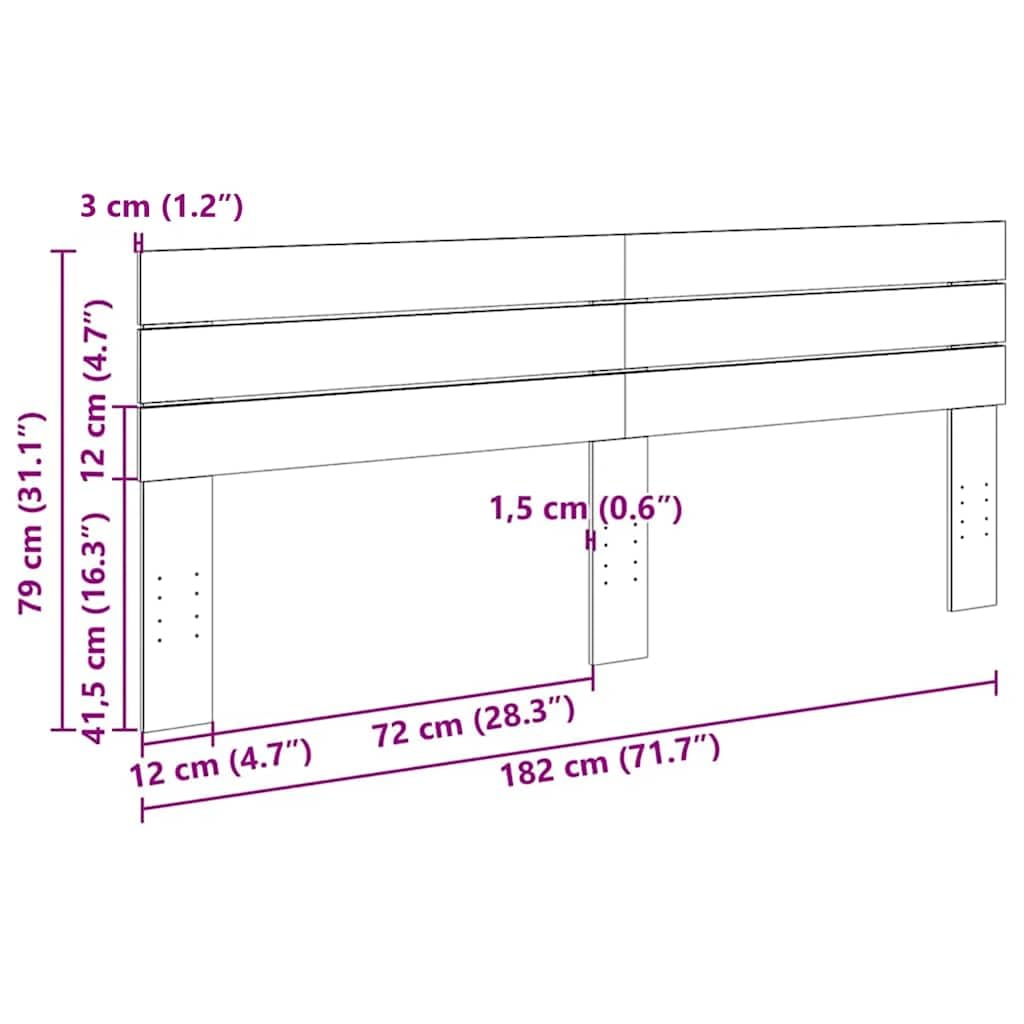 vidaXL Hoofdbord 180 cm massief acaciahout, bed hoofdeinde, houten hoofdeinde, paneel hoofdeinde, hoofdeinde paneel, massief houten hoofdeinde