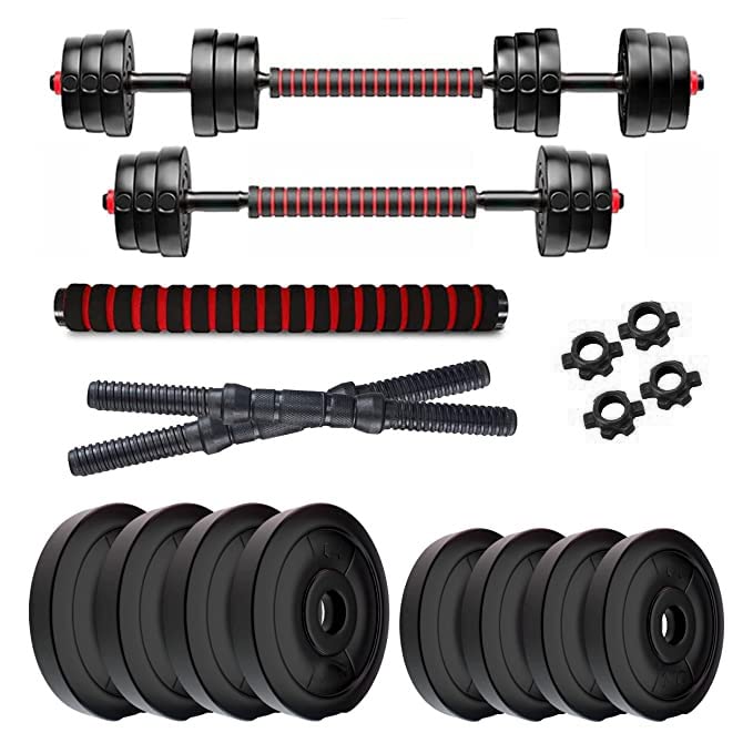 Buy CORSO Convertible Dumbbells, (4kg to 20kg) Dumbbell Set, Connector