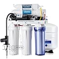 iSpring RCC7P-BLK, 5-Stage Reverse Osmosis System with Booster Pump, RO Water Filtration System, Sleek Black RO Faucet, TDS PFAS Removal, Patented Top-Mounted Faucet Design for Easy Installation