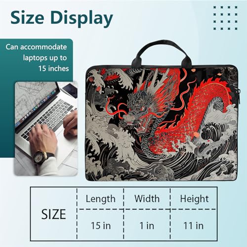 Funda para laptop 14-15.6 pulgadas, color Red Dragon miniatura 2