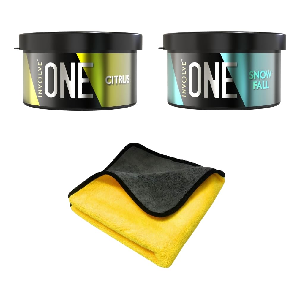 Involve your senses One Fiber Car Perfume-Car Air Freshener|Car Accessories Interior|Citrus & Snowfall|Car Perfume With Microfiber Cloth (Combo), Bar, Pack Of 1 (B0CPFLY6F4) Amazon Price History, Amazon Price Tracker