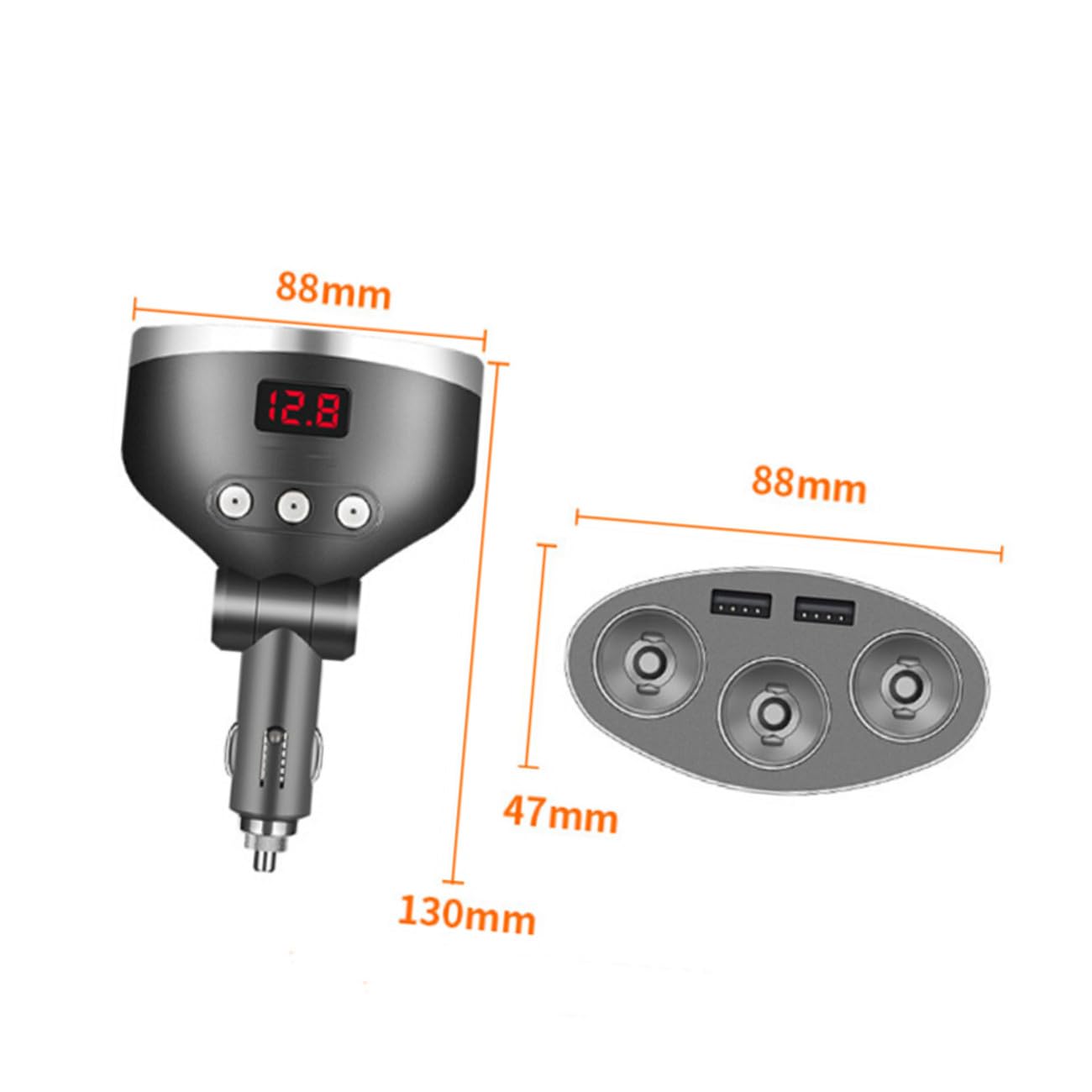 Mobestech 3 Pièces 1 3 Adaptateur de Chargeur de Voiture Chargeur USB de téléphone Prise Allume Voiture Allume- Automatique éclair Charge de la e